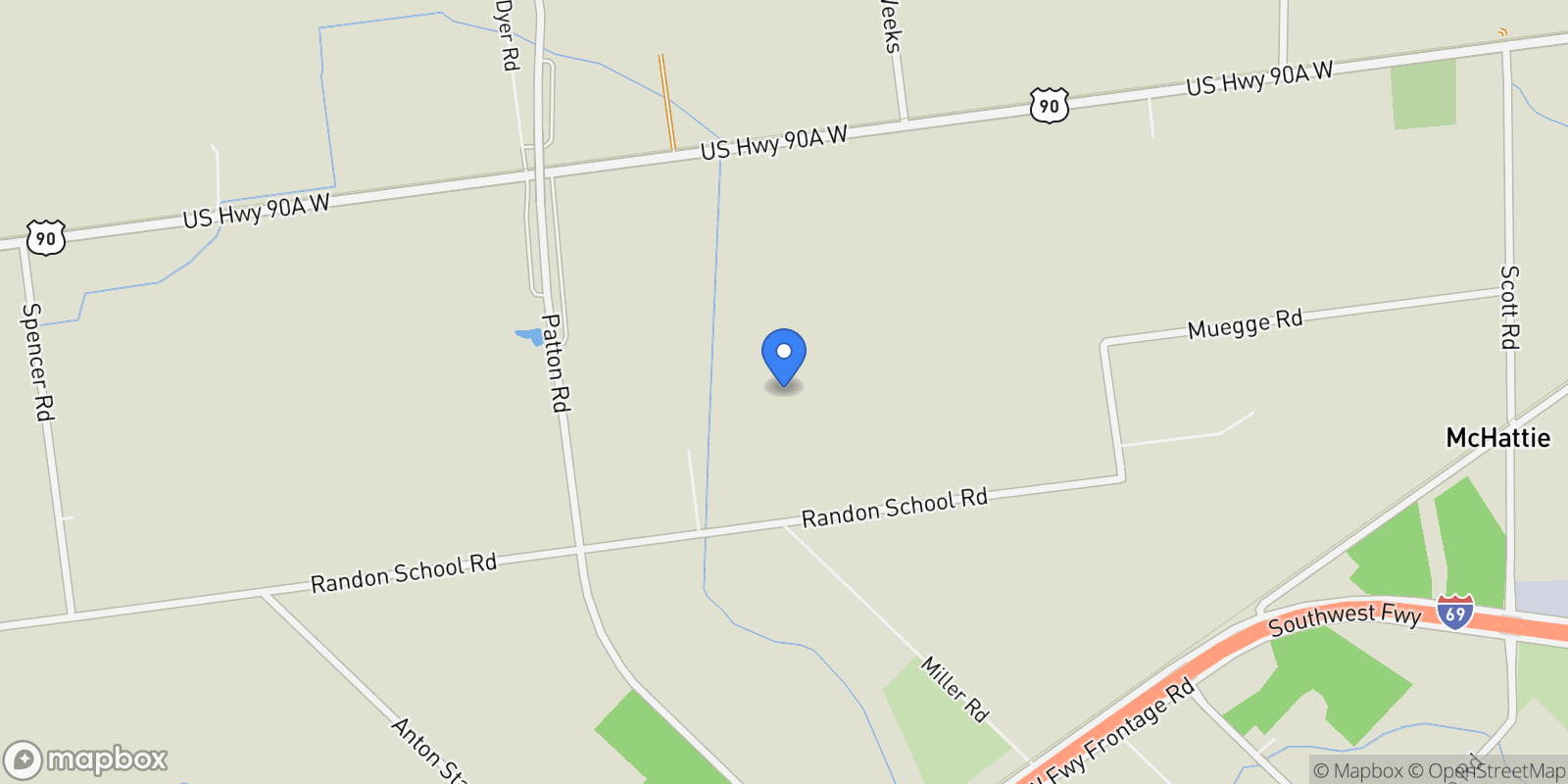 Map showing 3407 Fireweed Lane, Rosenberg, TX 77471, Rosenberg, Texas, United States.