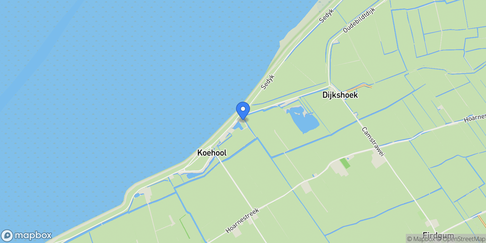 Map showing Sedyk 5, Tzummarum, Friesland, Netherlands.