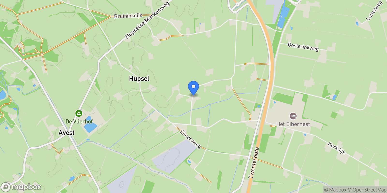 Map showing Hupselse Esweg 3, Eibergen, Gelderland, Netherlands.