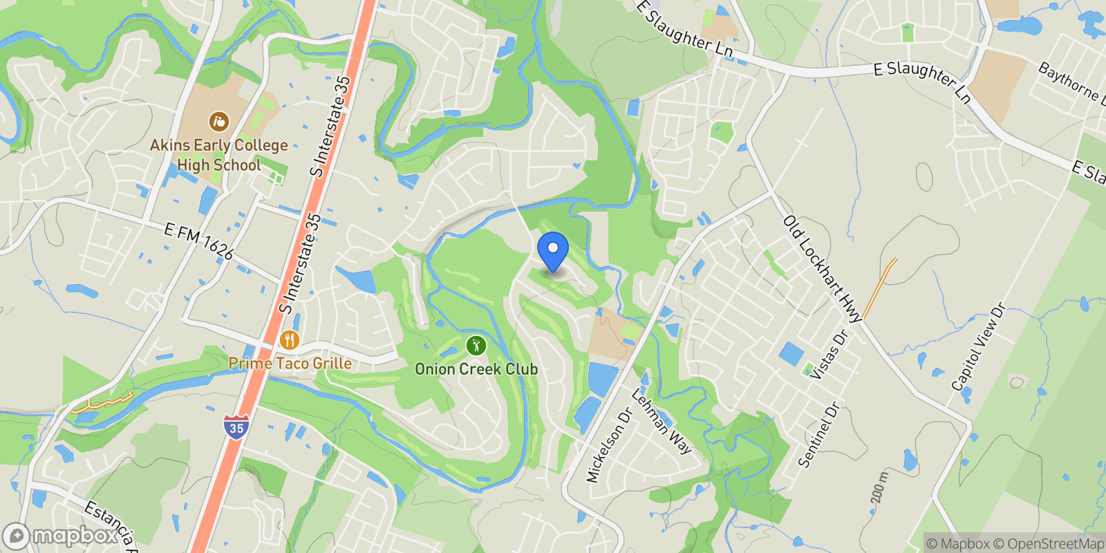 Map showing 10608 PORTRUSH CT, Austin, Texas, United States.
