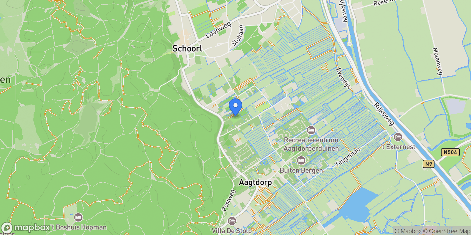 Map showing Duinweg 65, Schoorl, North Holland, Netherlands.