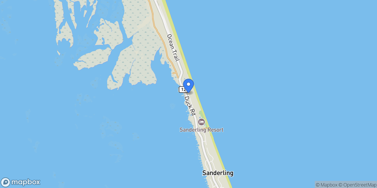 Map showing 116 N Baum Trail , Duck, NC 27949, Kitty Hawk, North Carolina, United States.