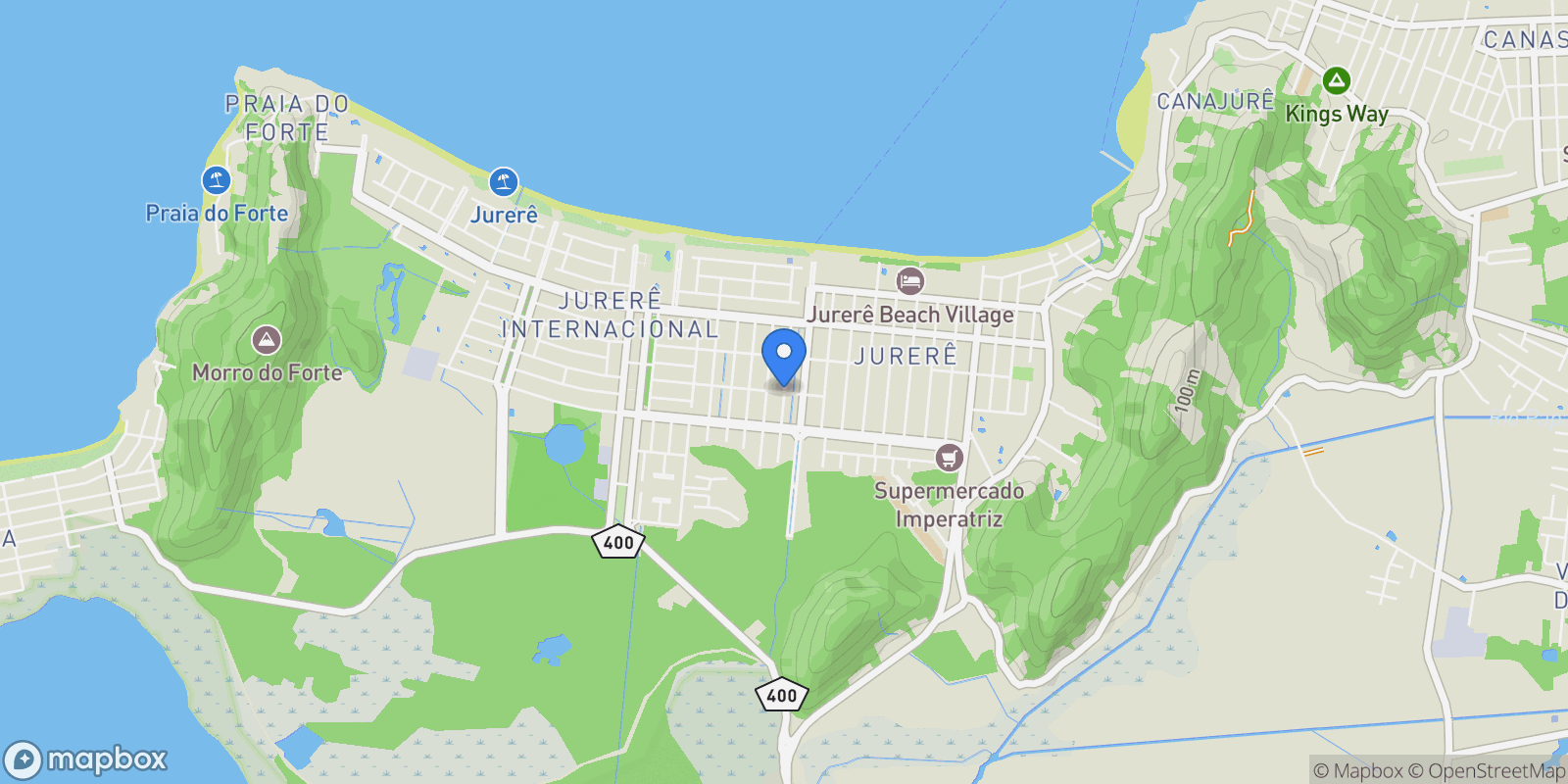 Map showing R. dos Robaletes - Jurerê Internacional, Florianópolis - SC, 88053, Brazil, Jurerê Internacional, State of Santa Catarina, Brazil.