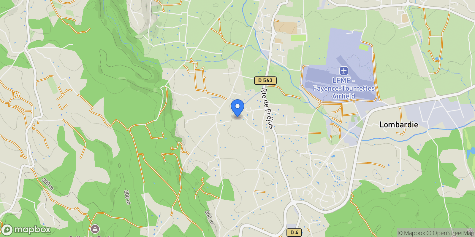 Map showing Fayence, Provence-Alpes-Côte d'Azur, France.