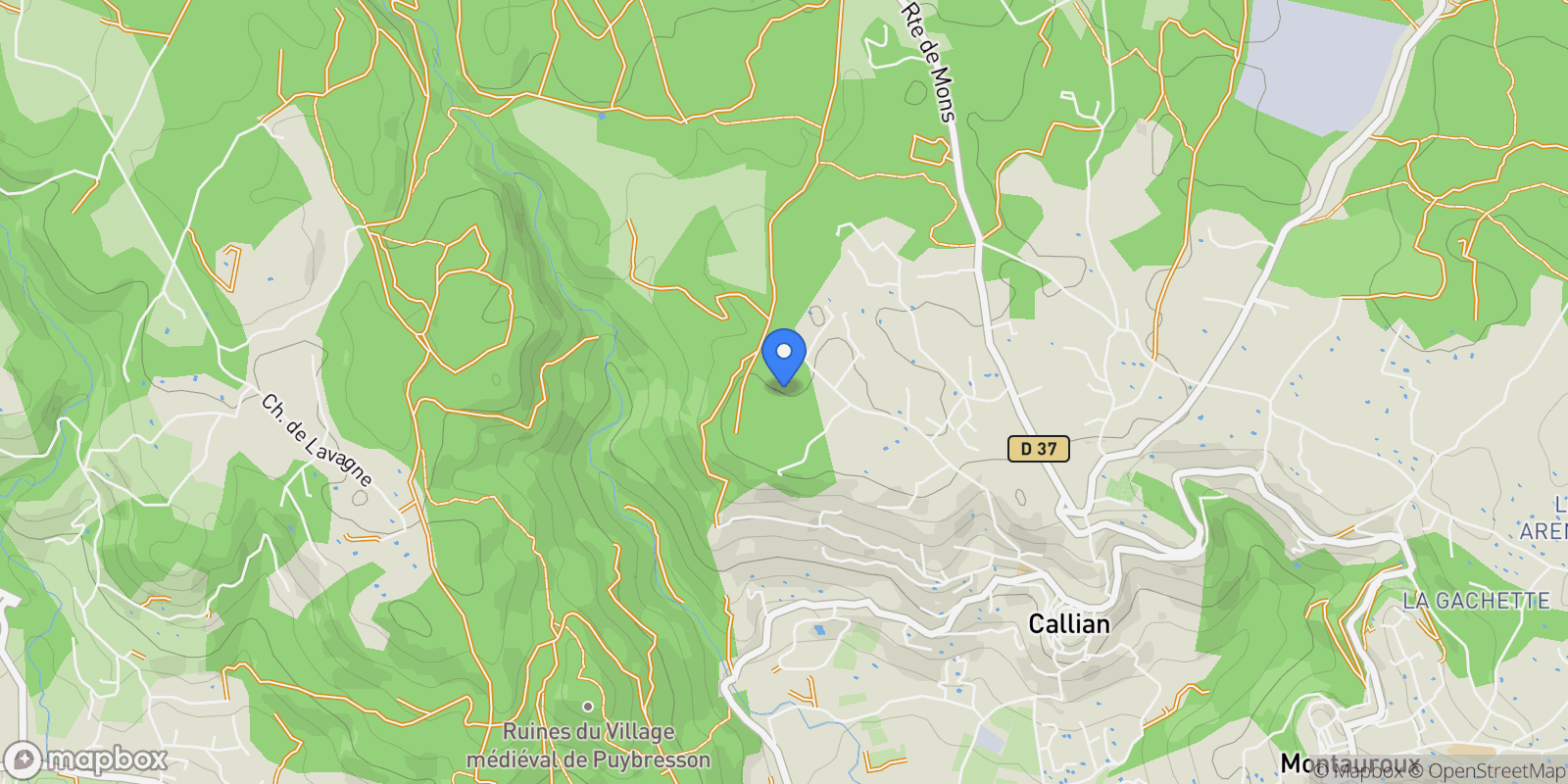 Map showing Montauroux, Provence-Alpes-Côte d'Azur, France.