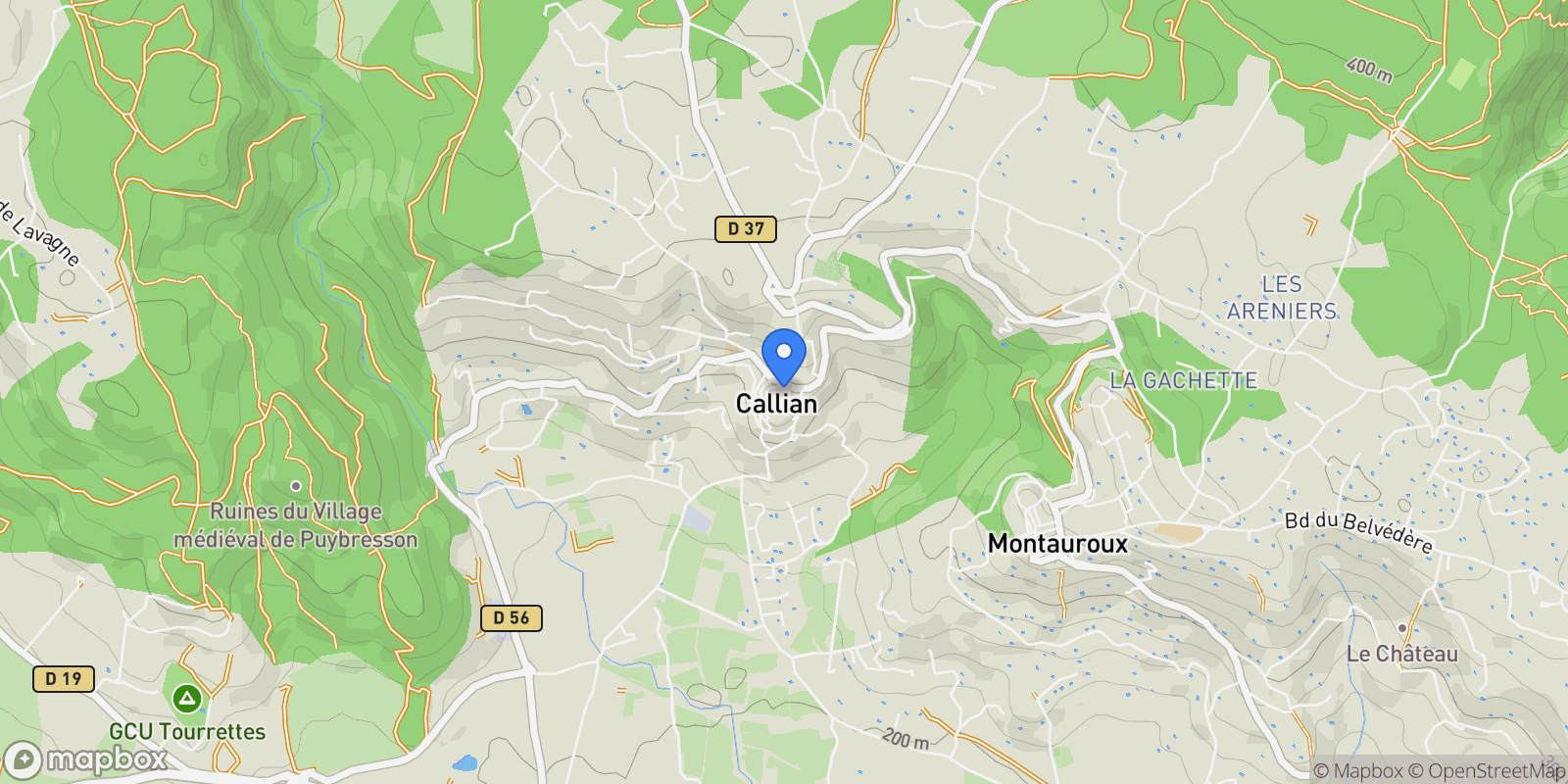 Map showing Montauroux, Provence-Alpes-Côte d'Azur, France.
