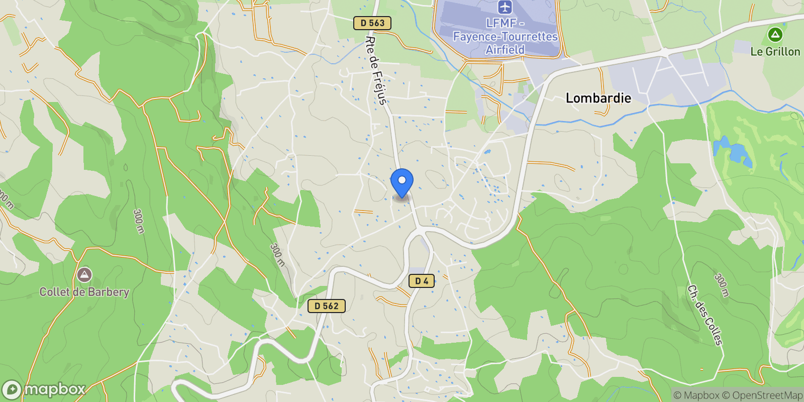 Map showing Fayence, Provence-Alpes-Côte d'Azur, France.