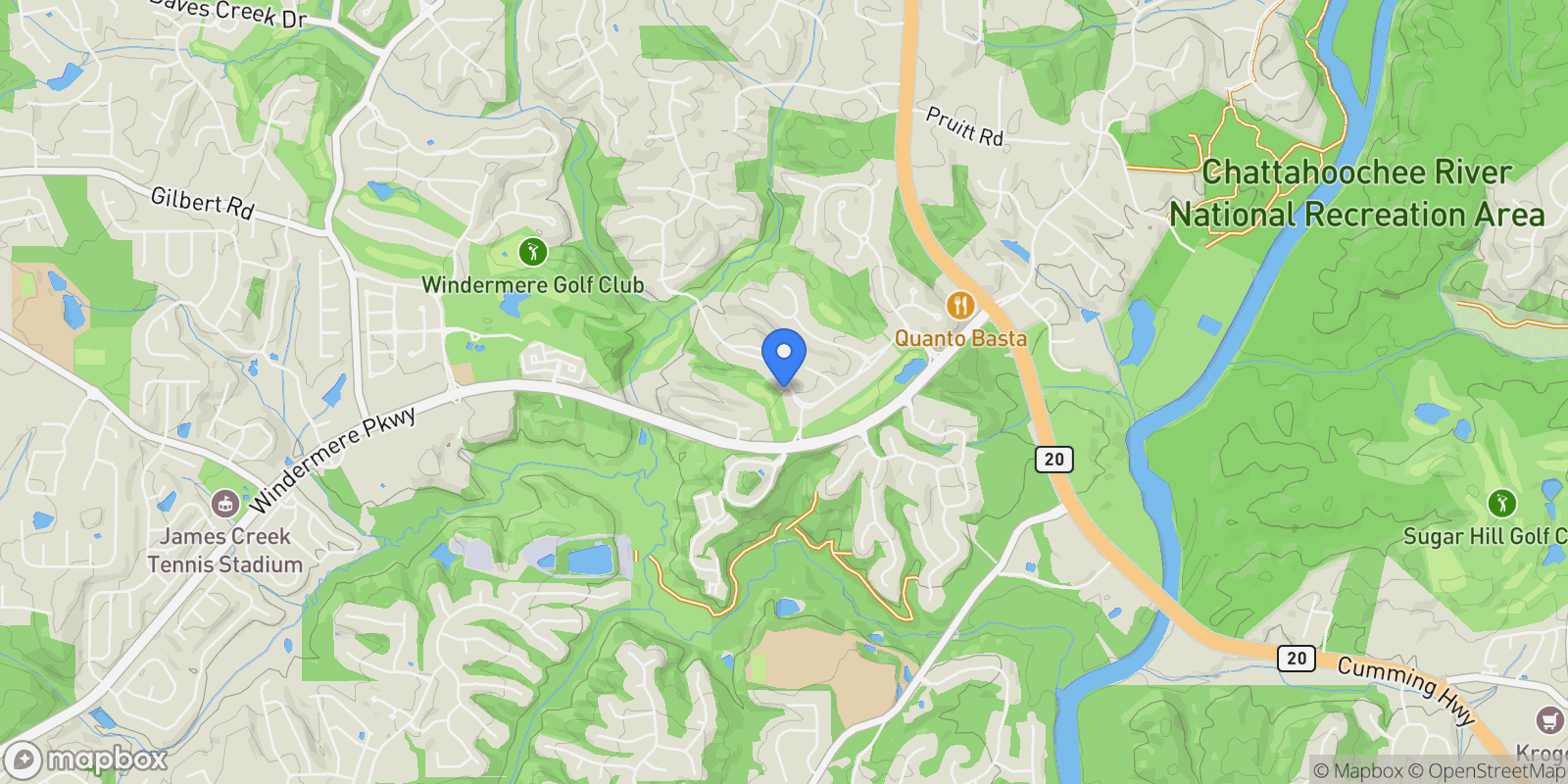 Map showing Cumming, Georgia, United States.