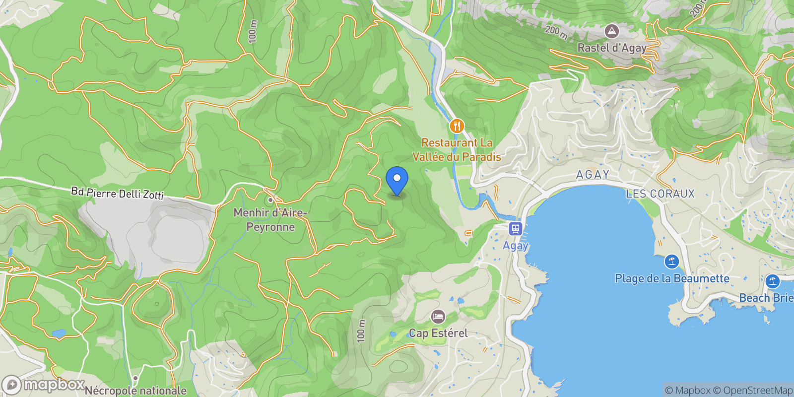 Map showing Agay, France.