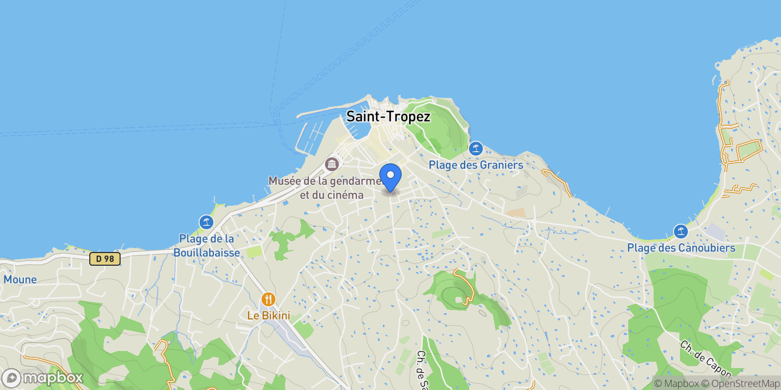 Map showing 83990 Saint-Tropez, France, Saint-Tropez, Provence-Alpes-Côte d'Azur, France.