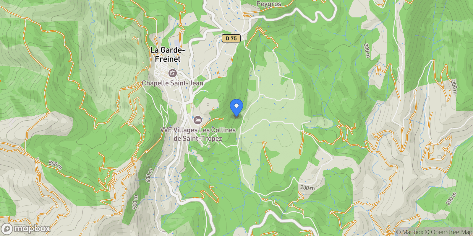 Map showing La Garde-Freinet, Provence-Alpes-Côte d'Azur, France.