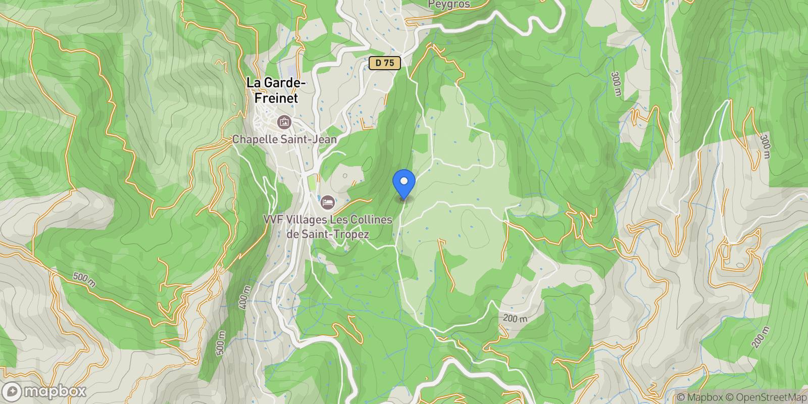 Map showing La Garde-Freinet, Provence-Alpes-Côte d'Azur, France.