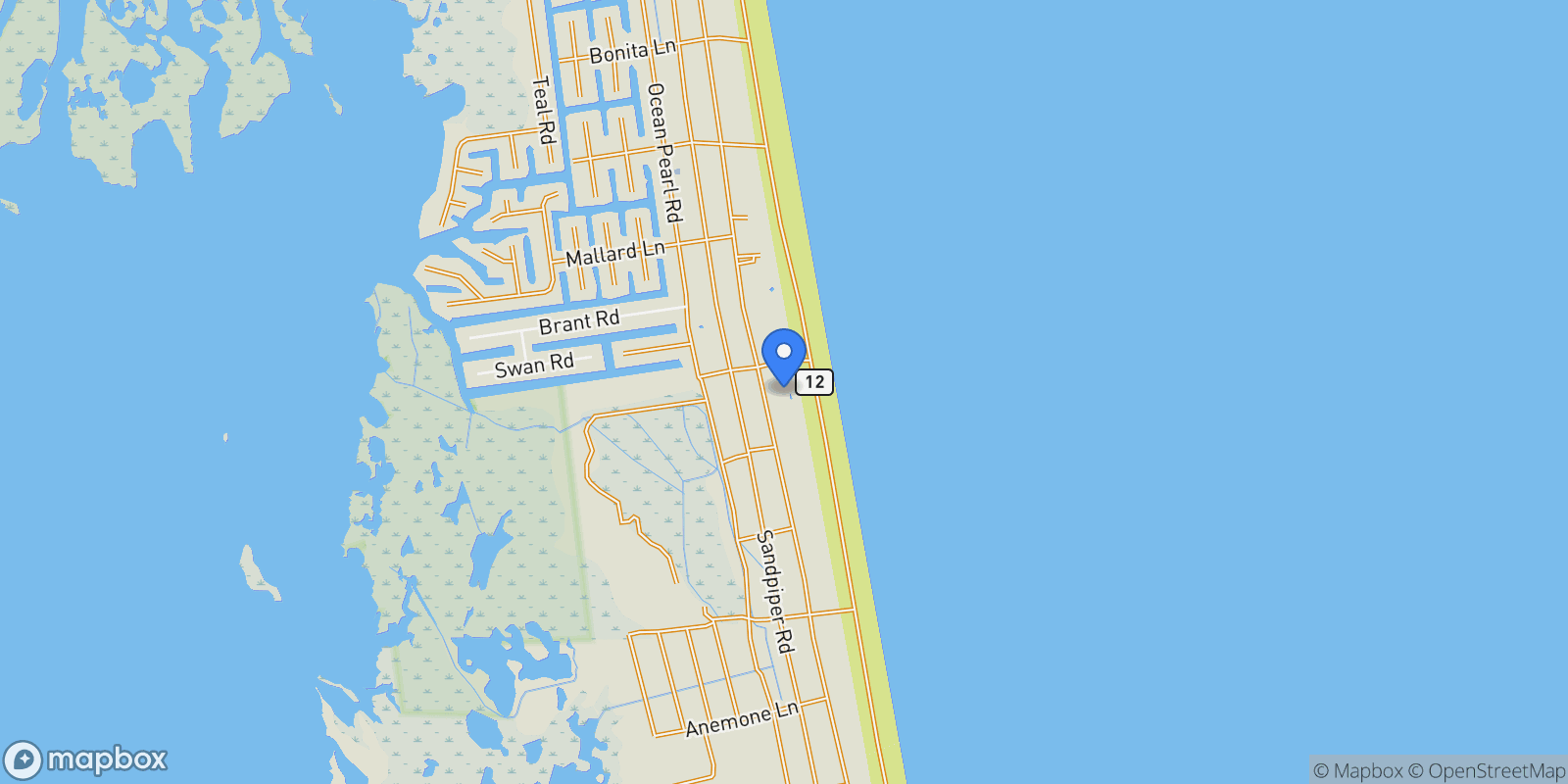 Map showing 2091 Sandfiddler Road , Corolla, NC 27927, Corolla, North Carolina, United States.