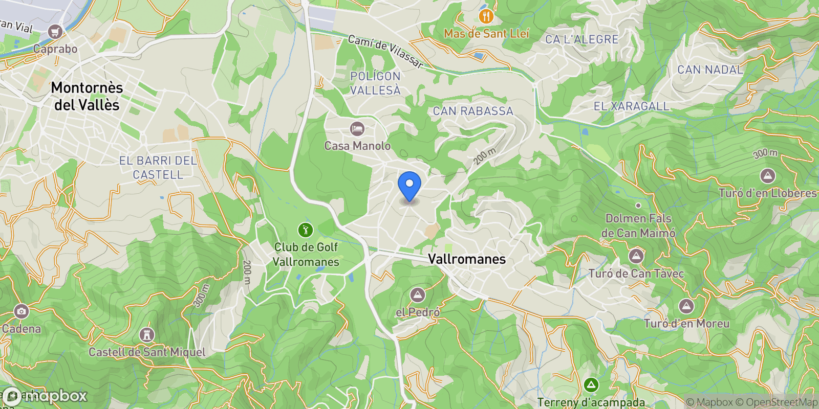 Map showing Vallromanes, Barcelona, Vallromanes, Vallromanes, Catalonia, Spain.