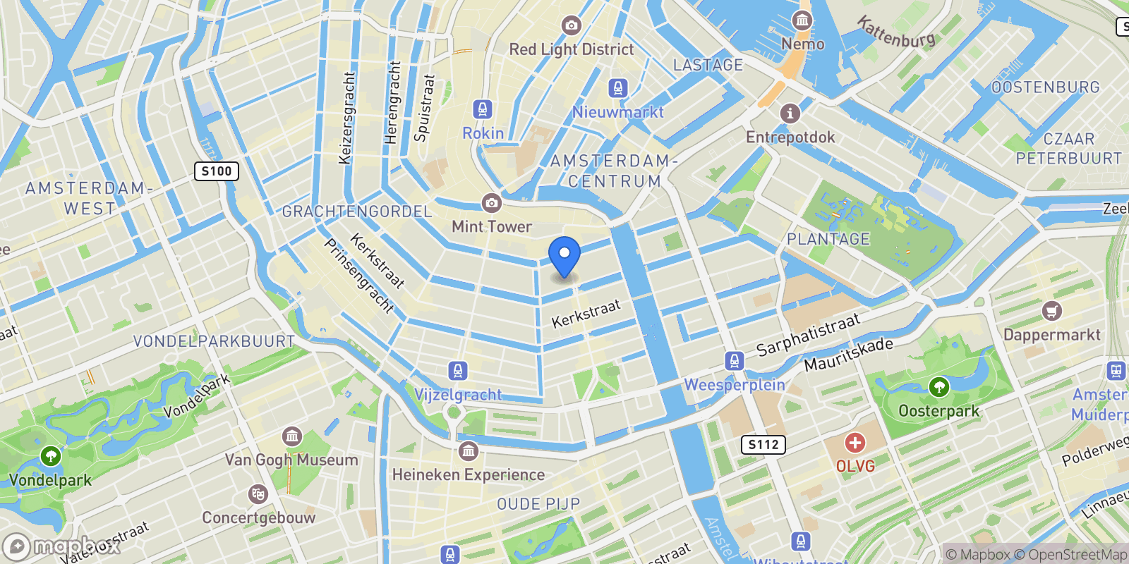 Map showing Keizersgracht 699 D, Amsterdam, North Holland, Netherlands.