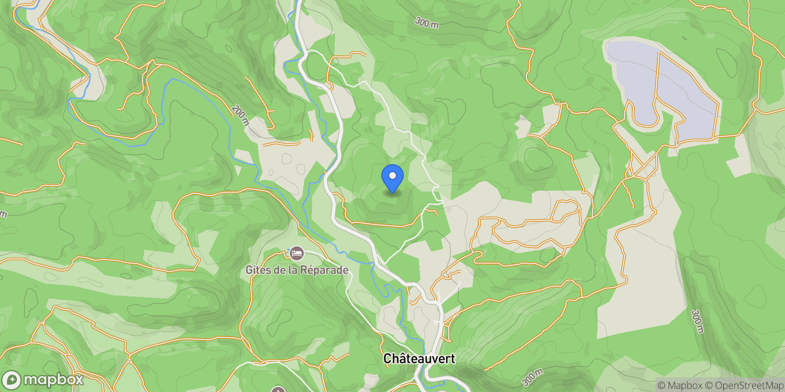 Map showing Châteauvert, Provence-Alpes-Côte d'Azur, France.