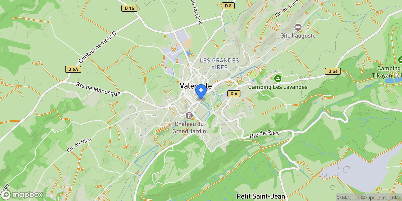 Map showing Valensole, Provence-Alpes-Côte d'Azur, France.