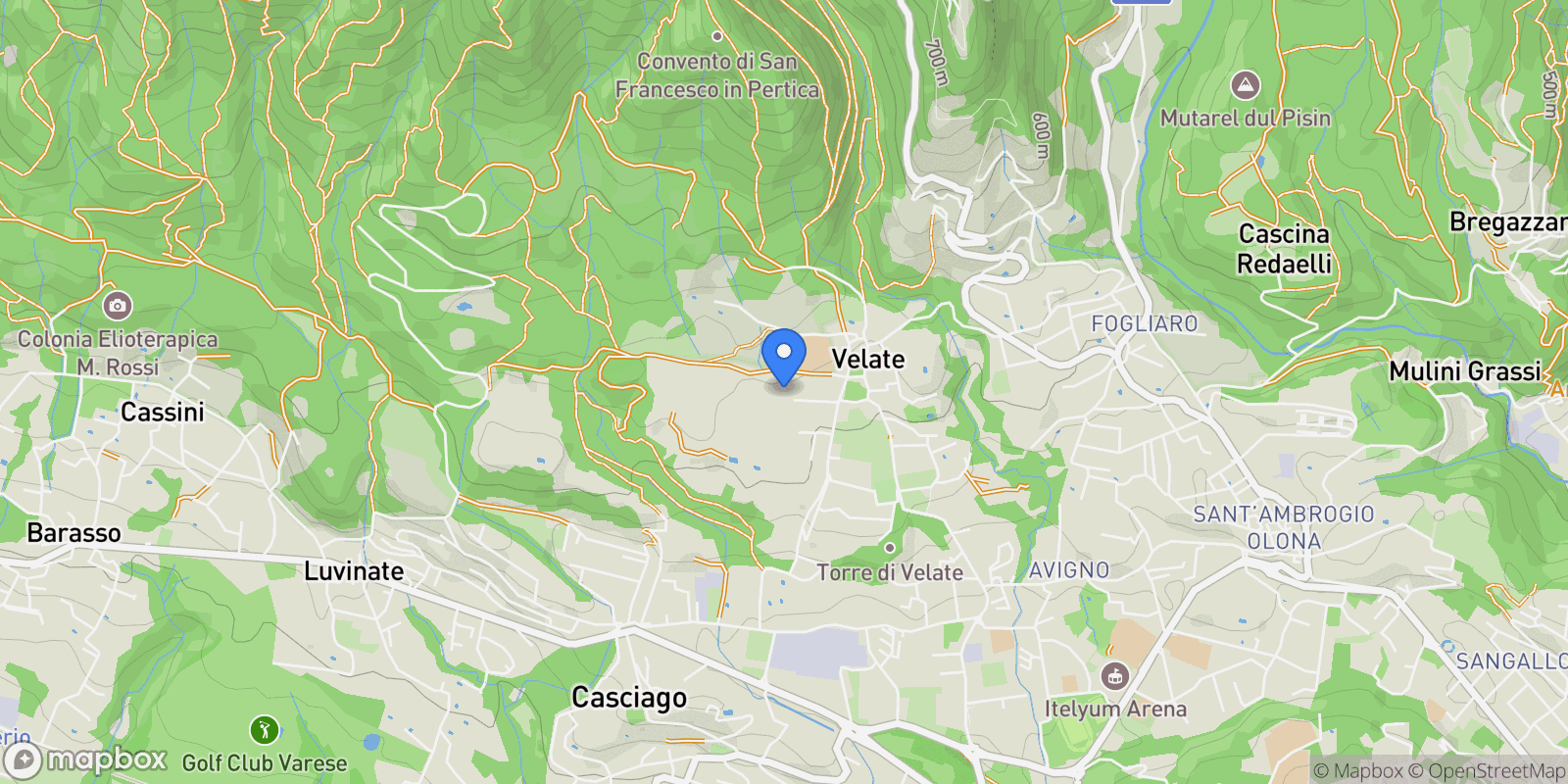 Map showing Via Cannobio 19 Varese, Varese, Lombardy, Italy.