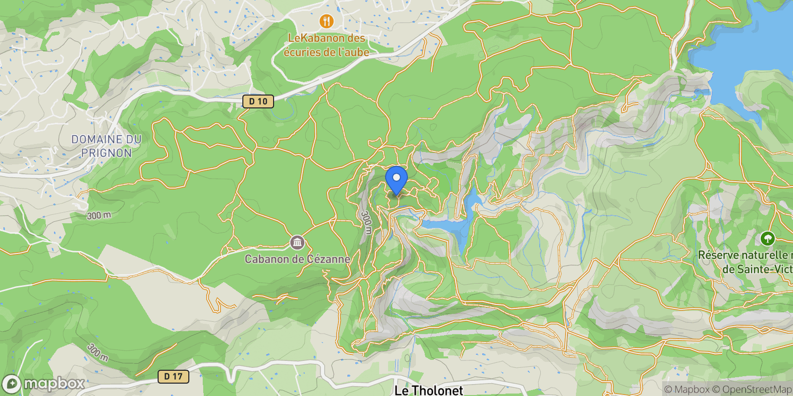 Map showing AIX EN PROVENCE, U 13100, Le Tholonet, Provence-Alpes-Côte d'Azur, France.