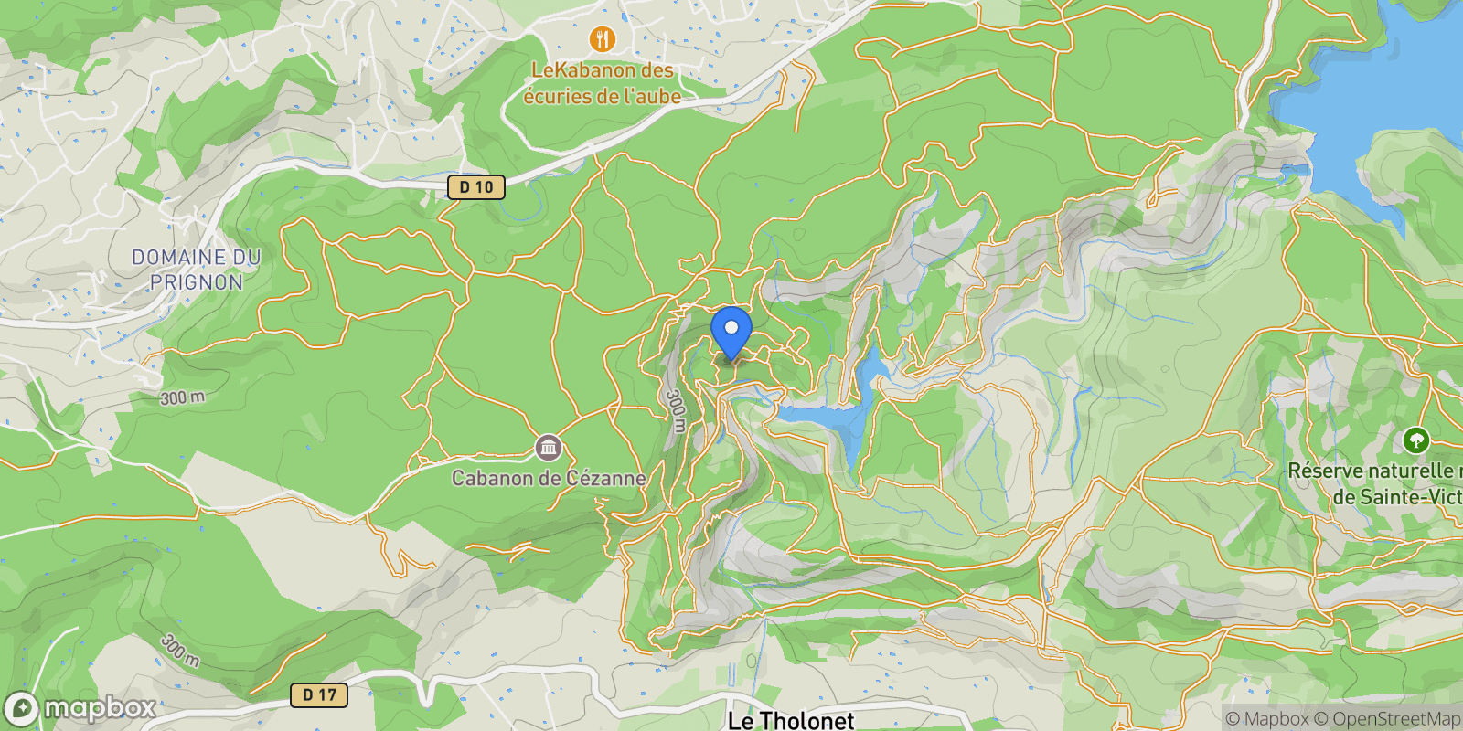 Map showing AIX EN PROVENCE, U 13100, Le Tholonet, Provence-Alpes-Côte d'Azur, France.