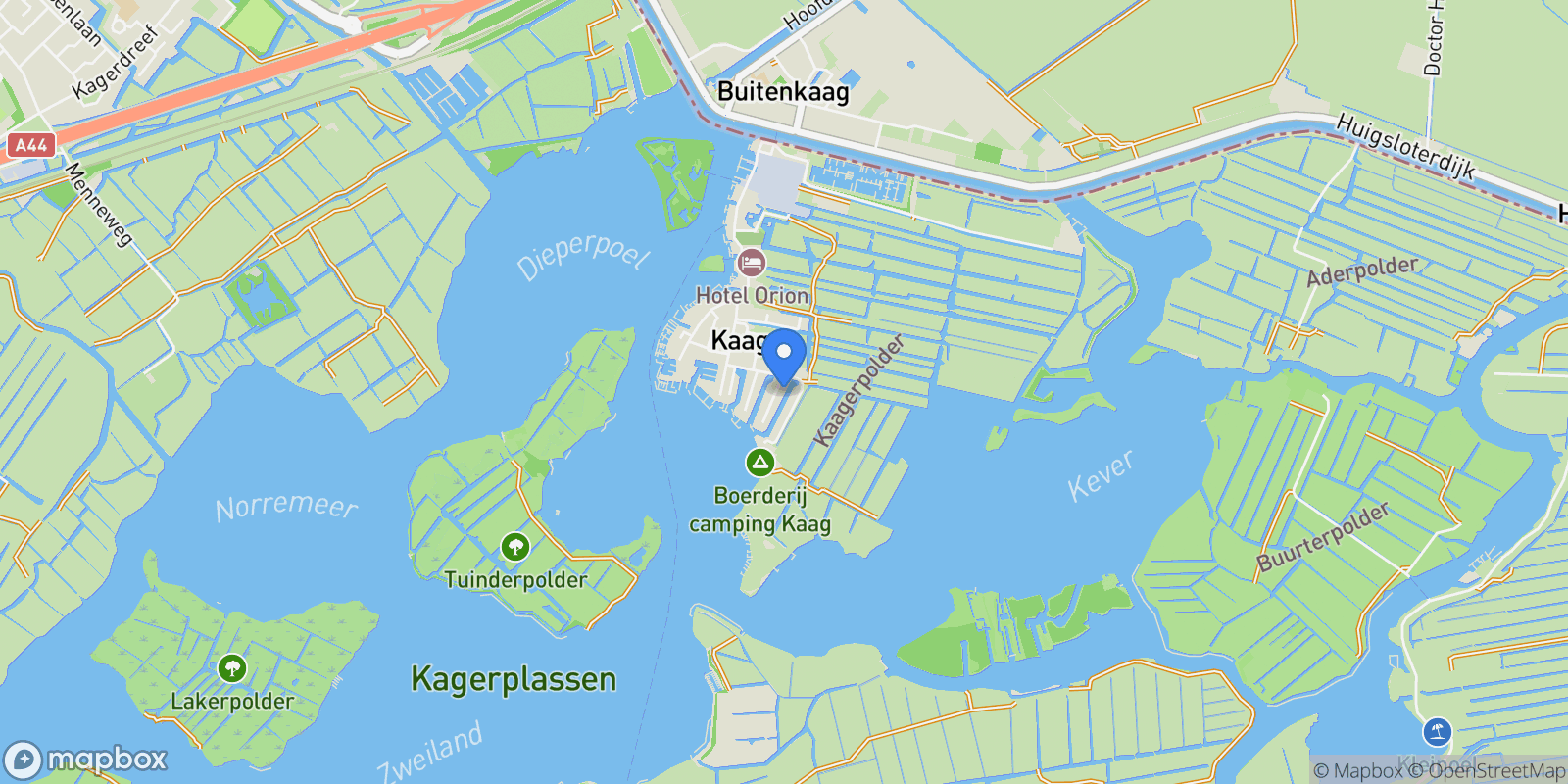 Map showing Emmalaan 3, Kaag, South Holland, Netherlands.
