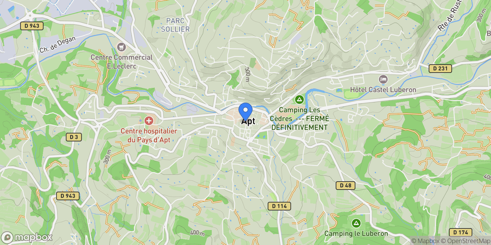 Map showing Apt, Provence-Alpes-Côte d'Azur, France.