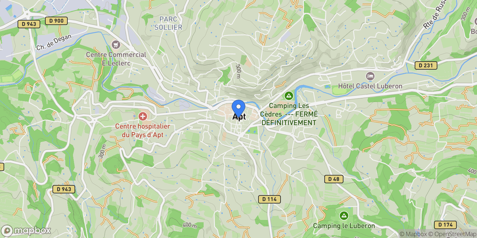 Map showing Apt, Provence-Alpes-Côte d'Azur, France.
