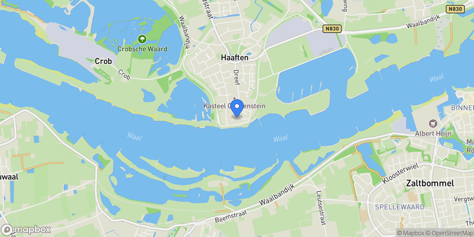 Map showing Steenweg 2, Haaften, Gelderland, Netherlands.