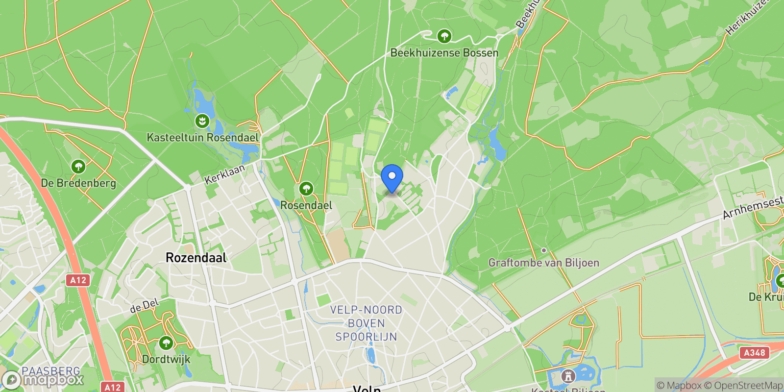 Map showing Pinkenbergseweg 37, Velp, Gelderland, Netherlands.