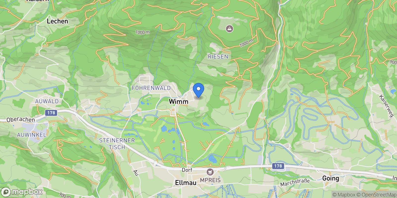 Map showing Wimm, Ellmau, Tyrol, Austria.