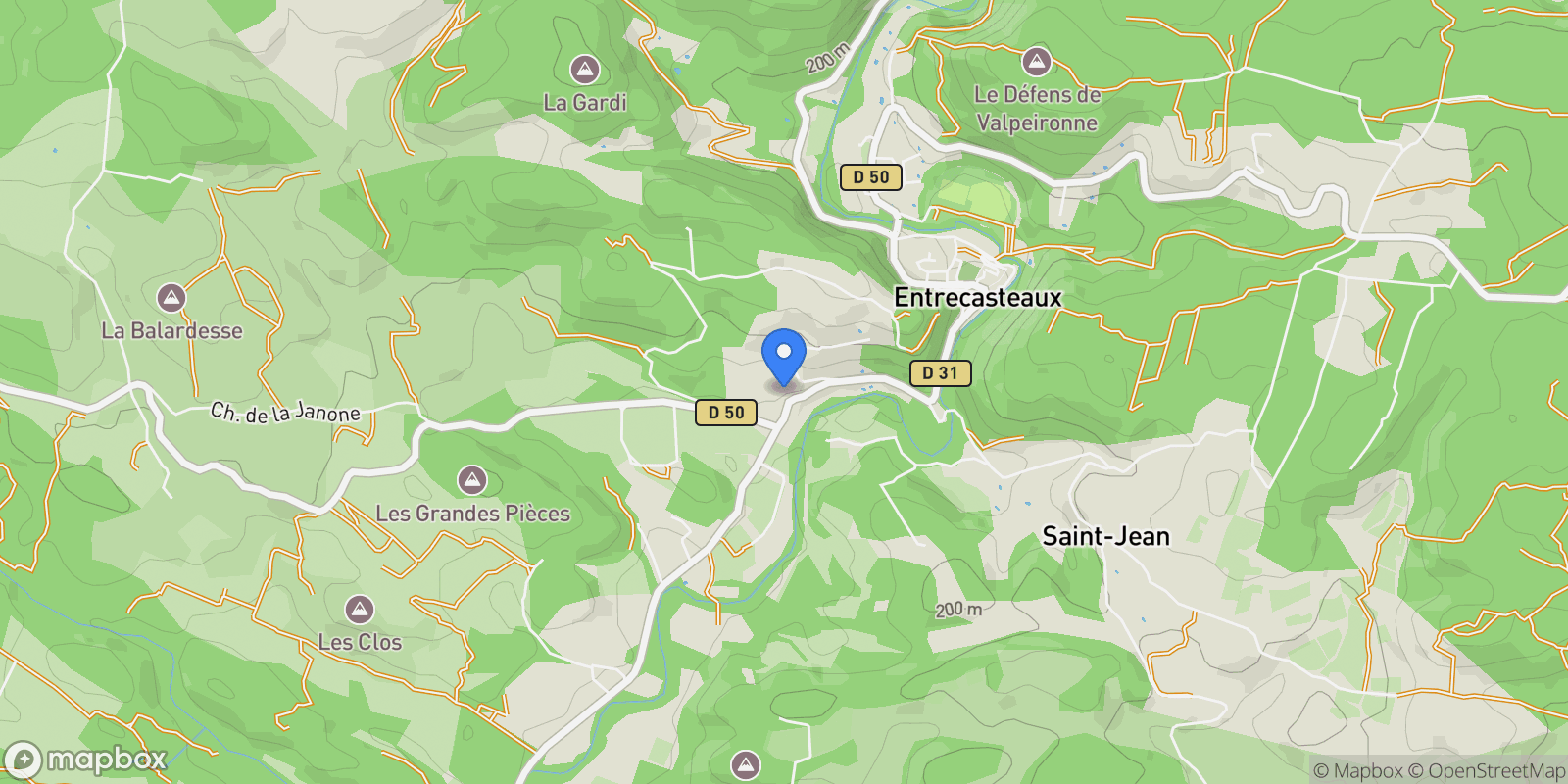 Map showing Entrecasteaux, Provence-Alpes-Côte d'Azur, France.