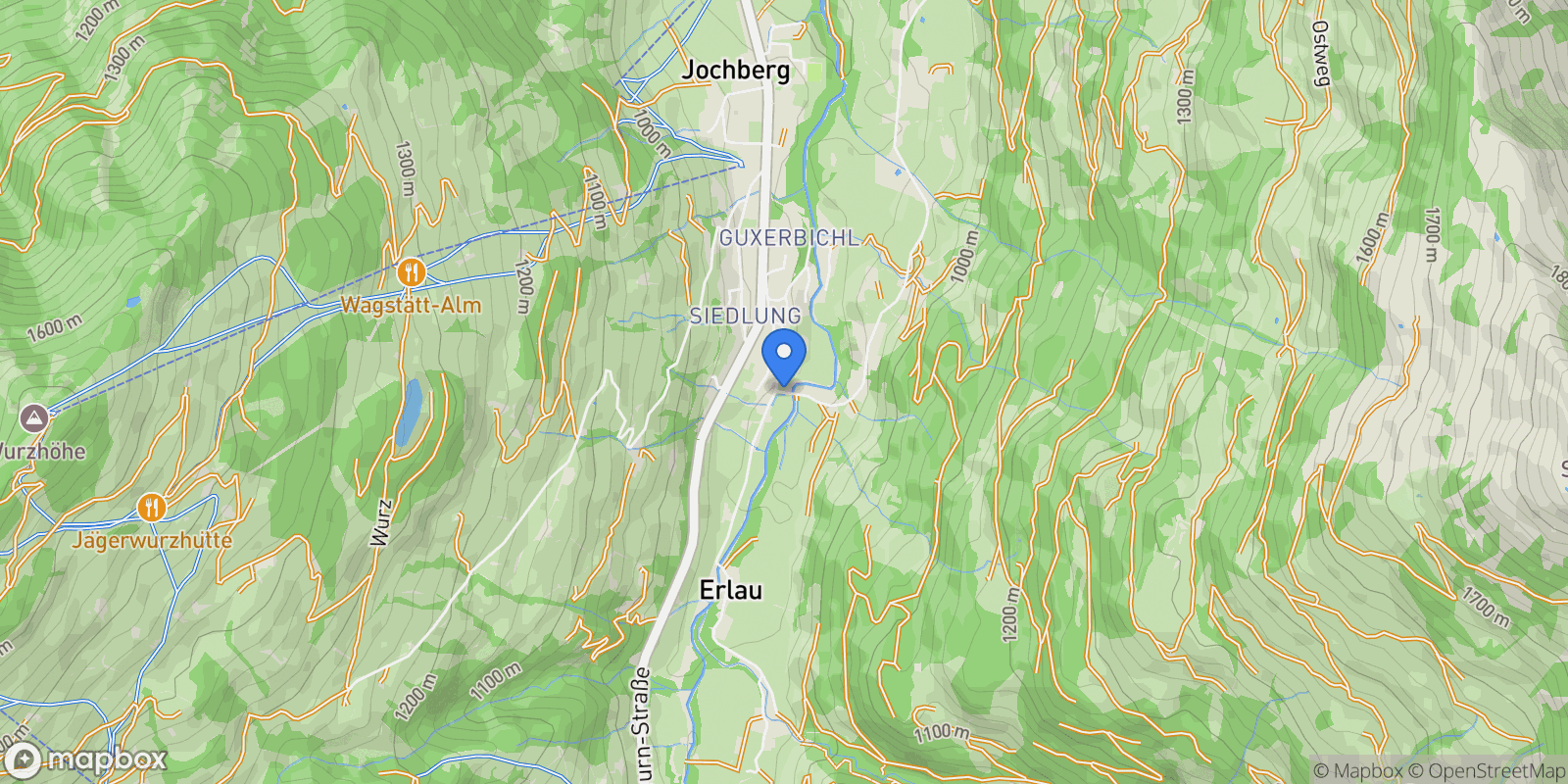Map showing Oberhausenweg, Jochberg, Tyrol, Austria.