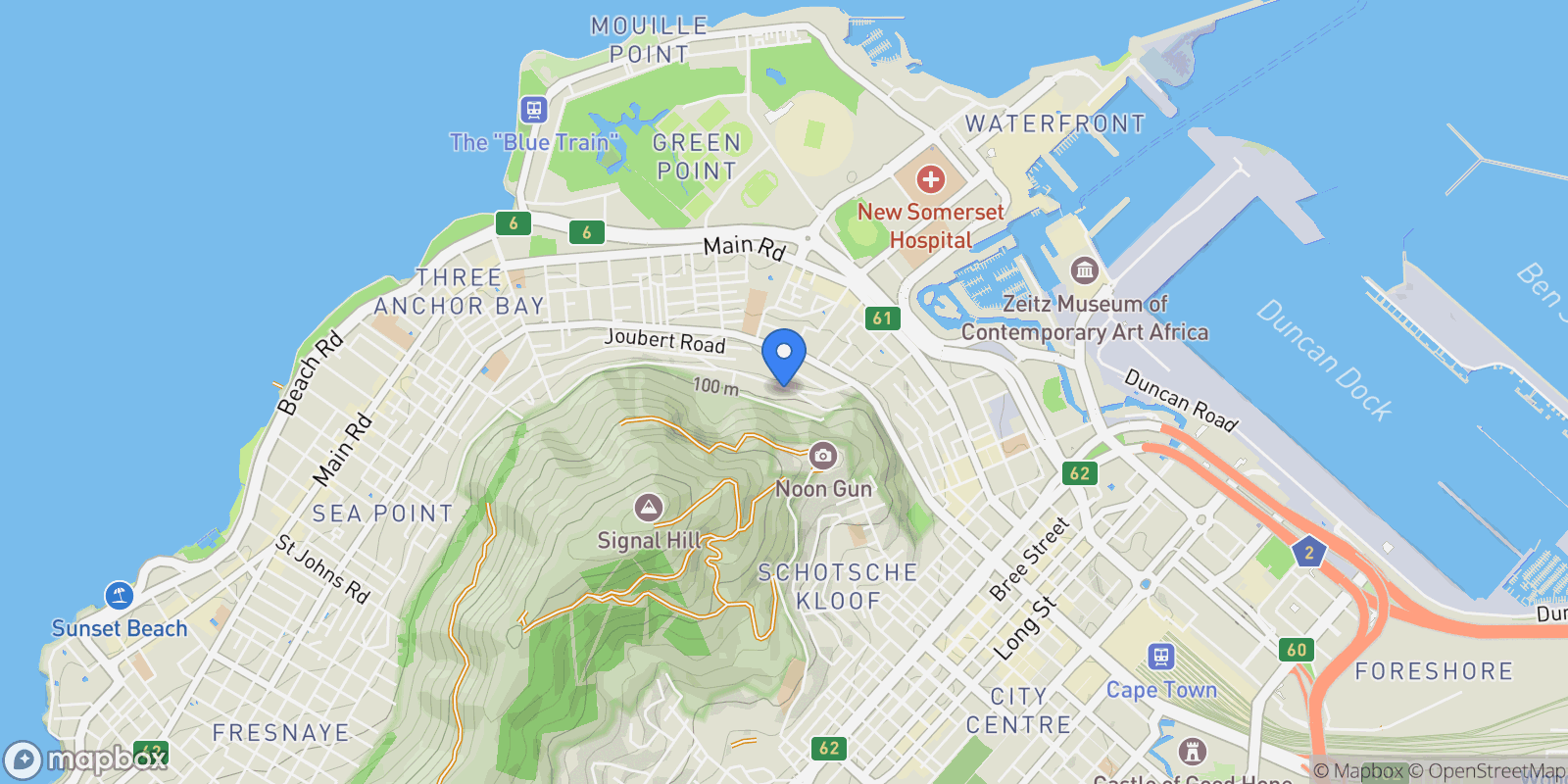 Map showing South Africa, Western Cape, Cape Town, OCEAN VIEW DRIVE, 37, Cape Town, Western Cape, South Africa.