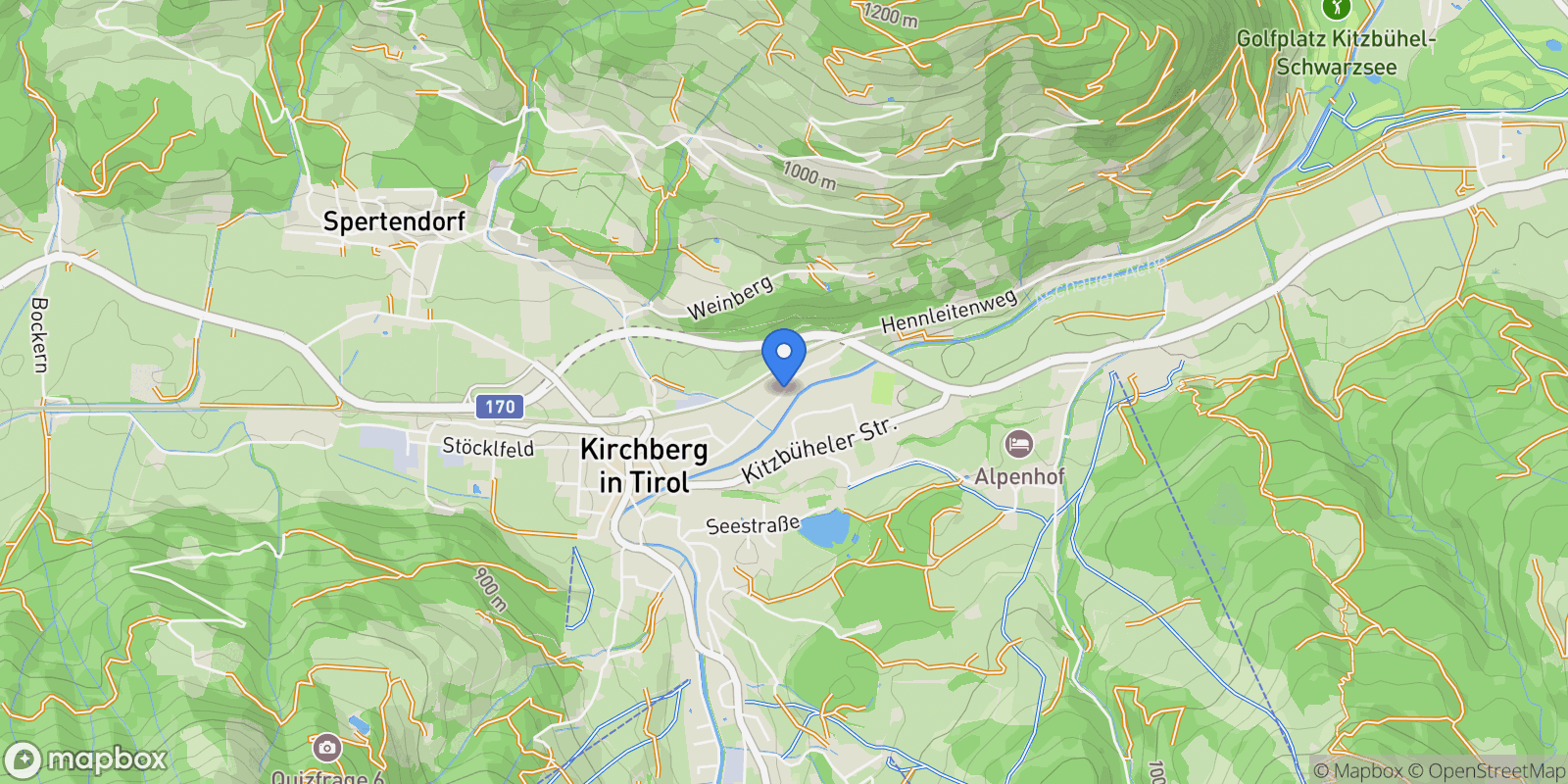 Map showing Reithergasse, Kirchberg in Tirol, Tyrol, Austria.