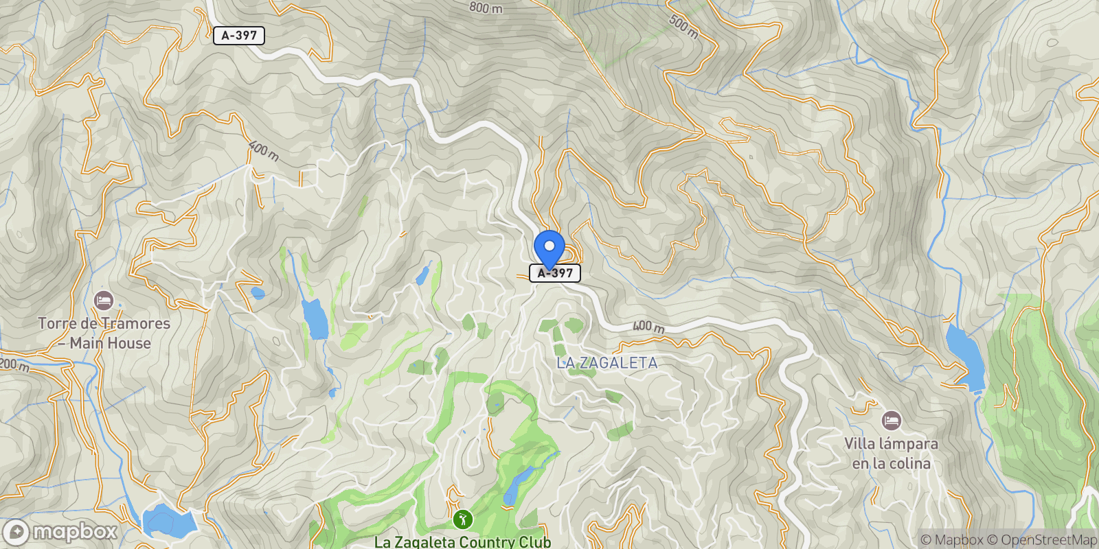 Map showing A-397, Km. 38,5, 29679 Benahavís, Málaga, Spain, La Zagaleta, Benahavis, Andalusia.