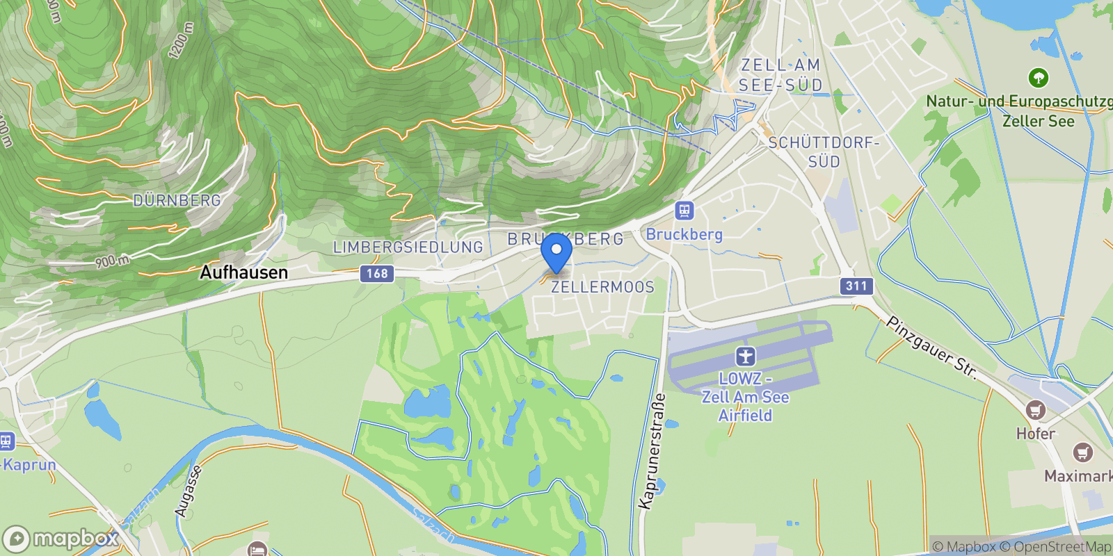 Map showing Tulpengasse, Zell am See, Salzburg, Austria.