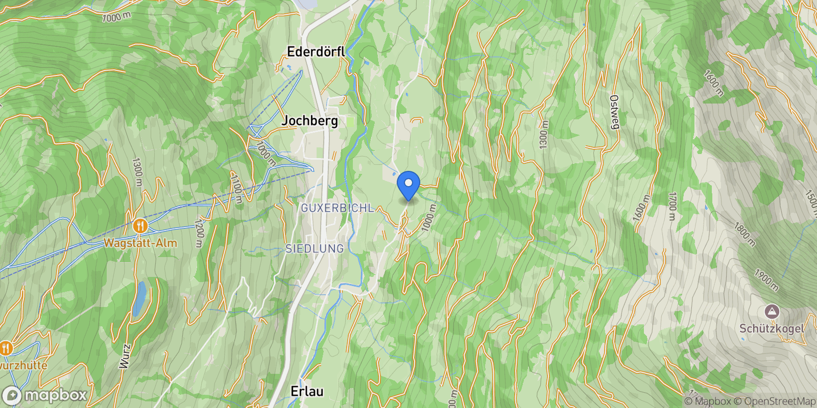 Map showing Oberhausenweg, Jochberg, Tyrol, Austria.