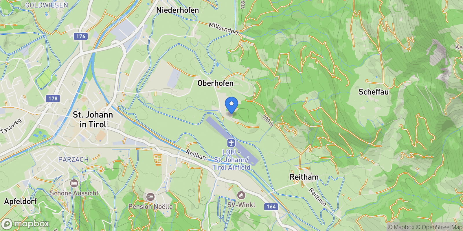 Map showing Lärchenweg, Sankt Johann, Tyrol, Austria.