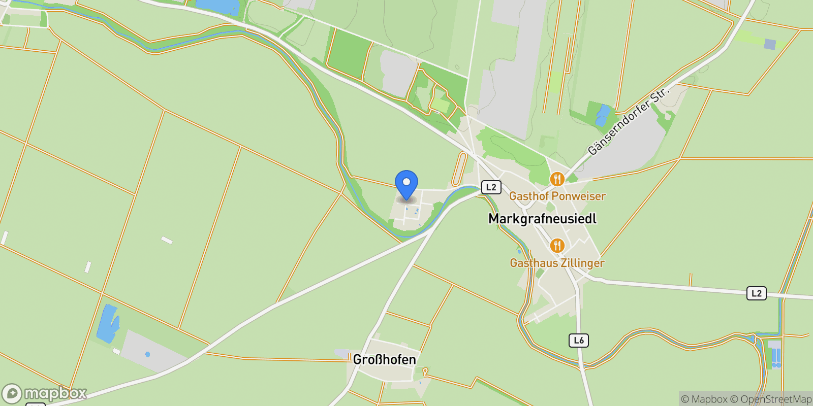 Map showing Siedlung Baumgarten, 2282 Markgrafneusiedl, Austria, Markgrafneusiedl, Lower Austria, Austria.
