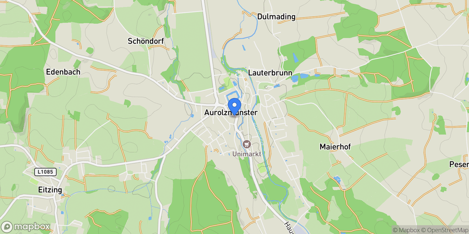 Map showing 4971 Aurolzmünster, Austria, Aurolzmünster, Upper Austria, Austria.