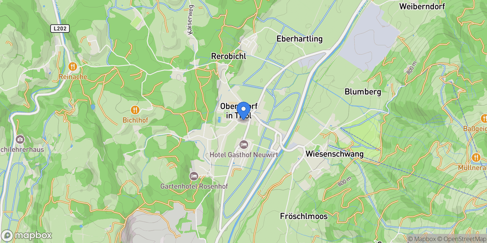 Map showing Lindenweg, Oberndorf in Tirol, Tyrol, Austria.