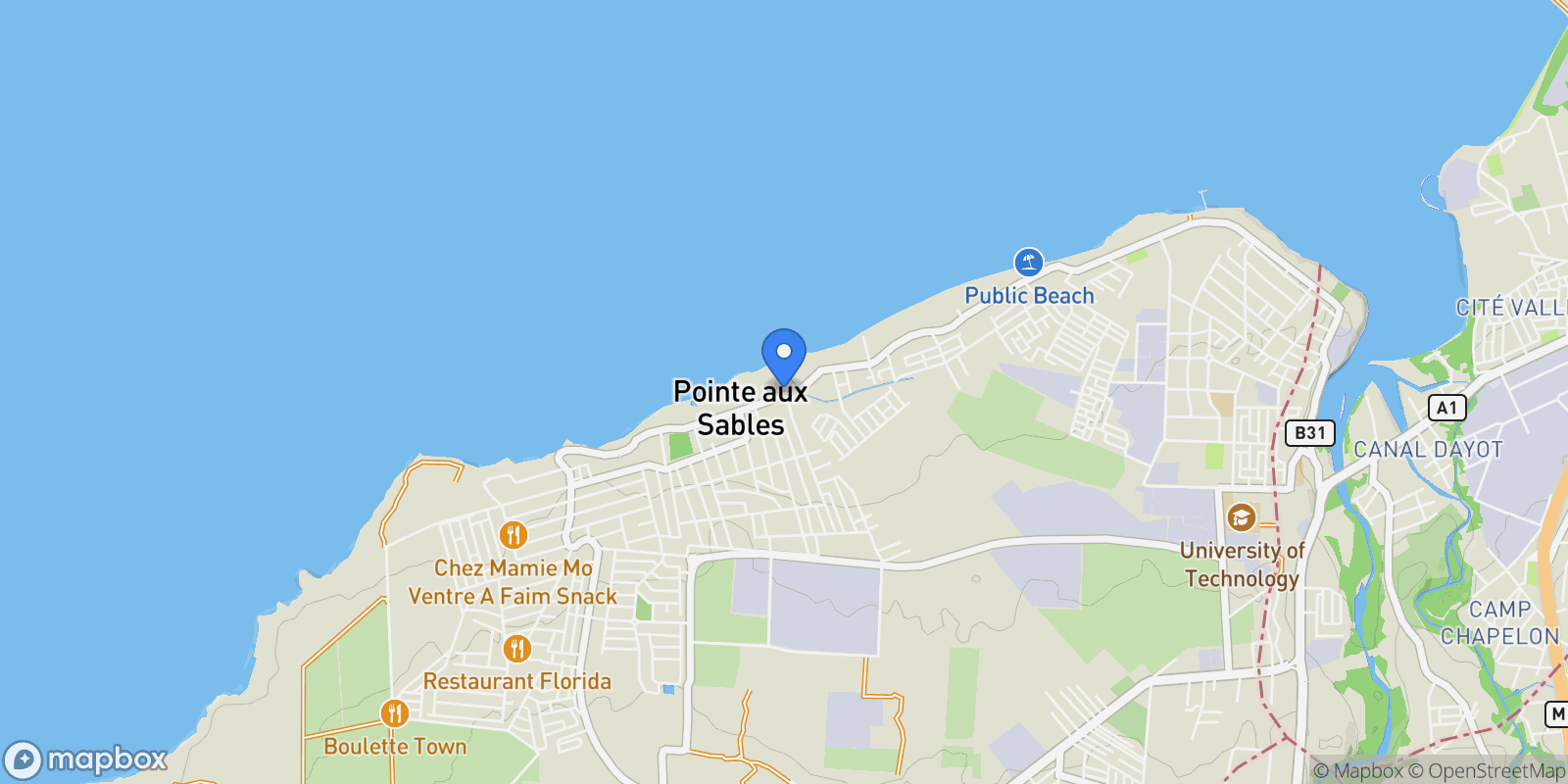 Map showing Port Louis, Port Louis District, Mauritius.