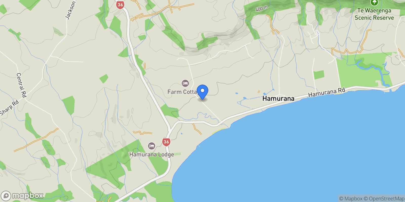 Map showing 42 Fryer Road Hamurana, Rotorua, BOP 3097, Rotorua, Bay of Plenty, New Zealand.