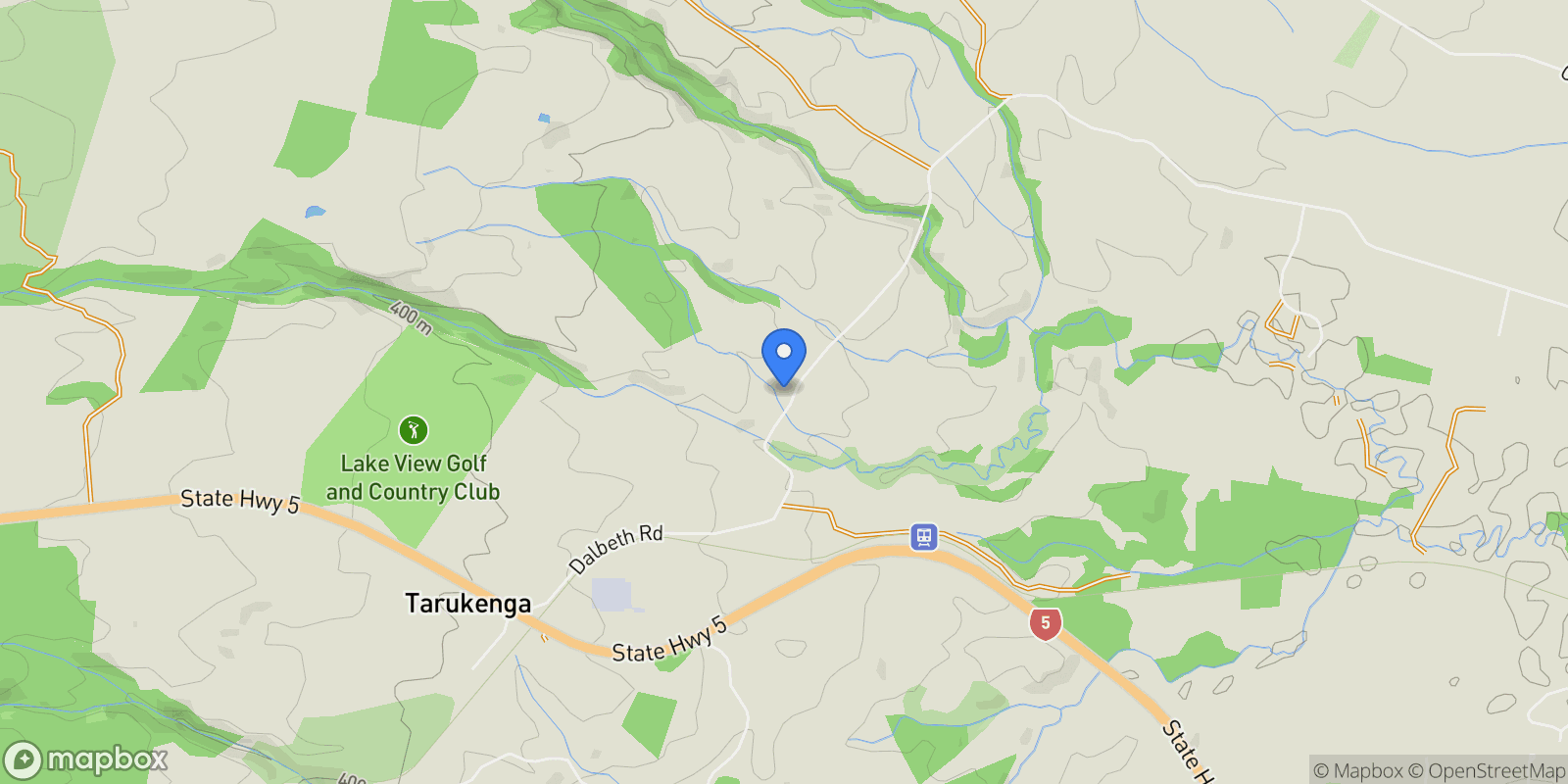 Map showing 414C Dalbeth Road, Hamurana, Rotorua, BOP 3072, Hamurana, Bay of Plenty, New Zealand.