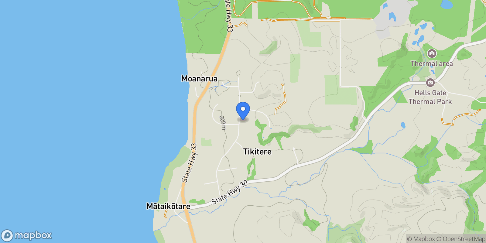 Map showing 96 and 96A Brunswick Drive Tikitere, Rotorua, BOP 3074, Rotorua, Bay of Plenty, New Zealand.