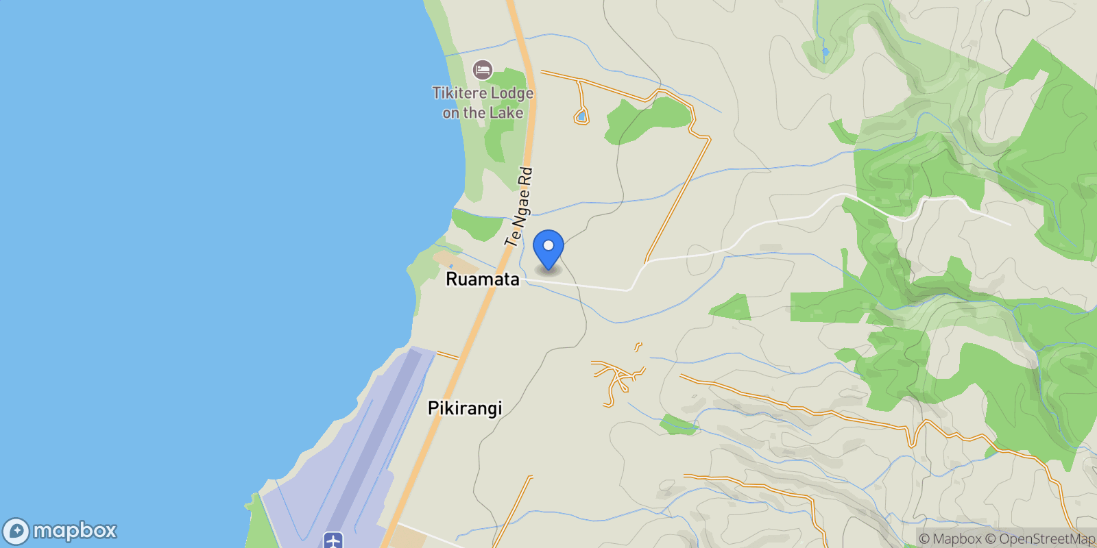 Map showing 25 Cookson Road, Tikitere, Rotorua, BOP 3074, Rotorua, Bay of Plenty, New Zealand.