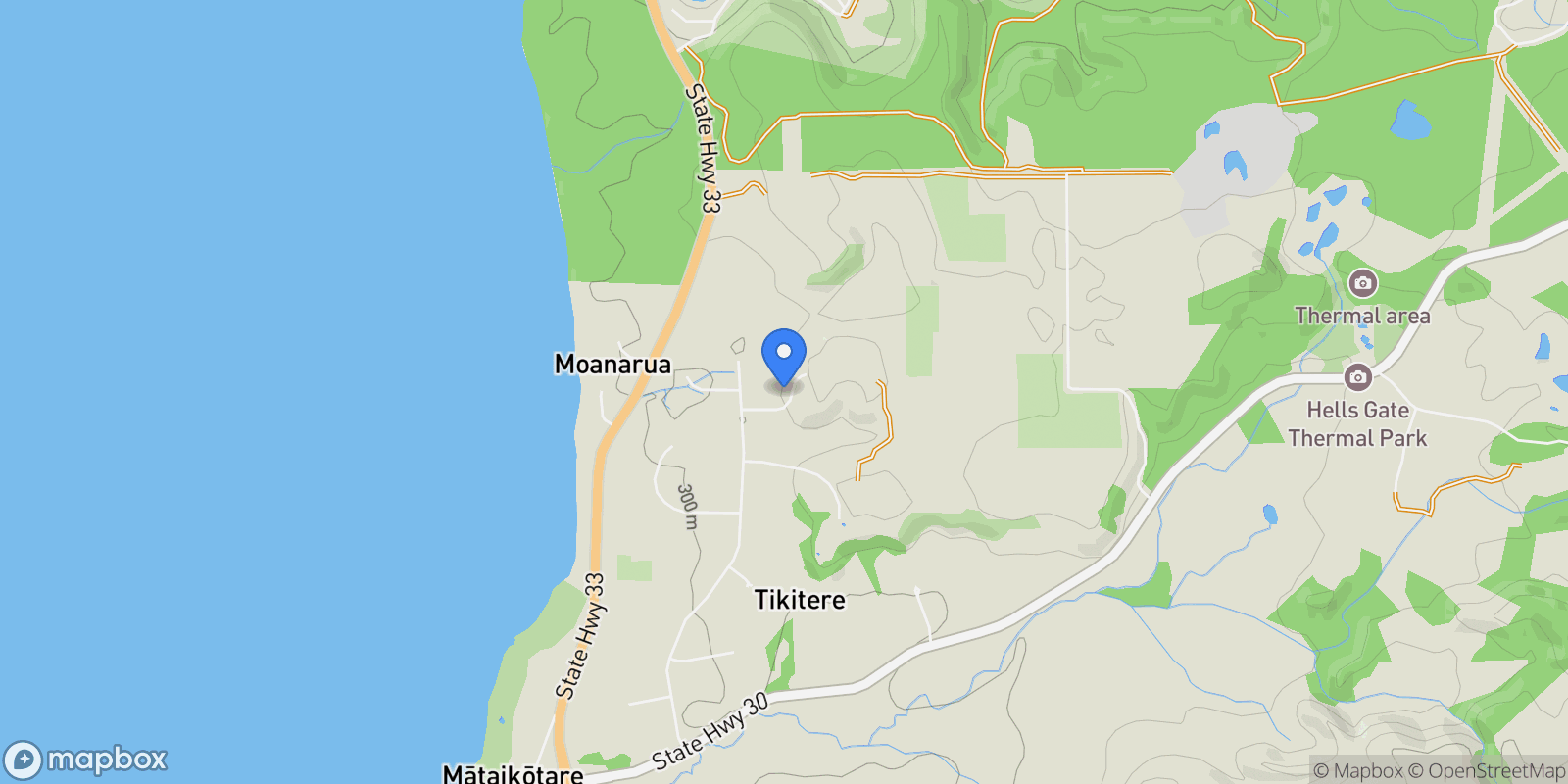 Map showing 25 Collingwood Drive Tikitere, Rotorua, BOP 3074, Rotorua, Bay of Plenty, New Zealand.
