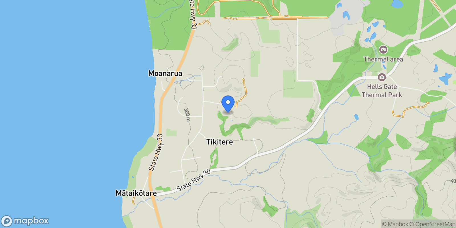 Map showing 22 Flemington Place Tikitere, Rotorua, BOP 3074, Rotorua, Bay of Plenty, New Zealand.