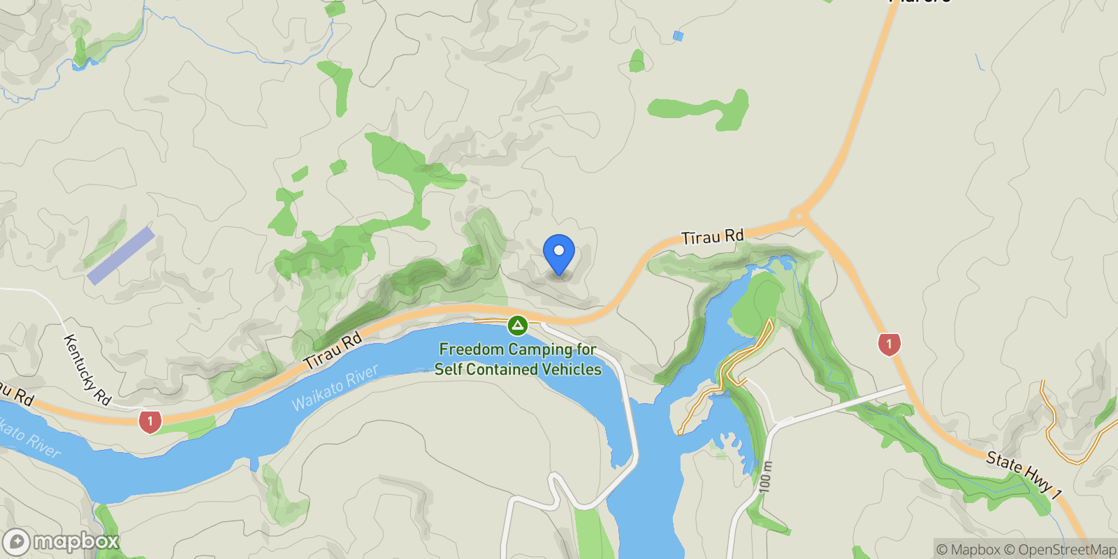 Map showing 1829F Tirau Road, Karpiro, WKO 3484, Karapiro, Waikato, New Zealand.