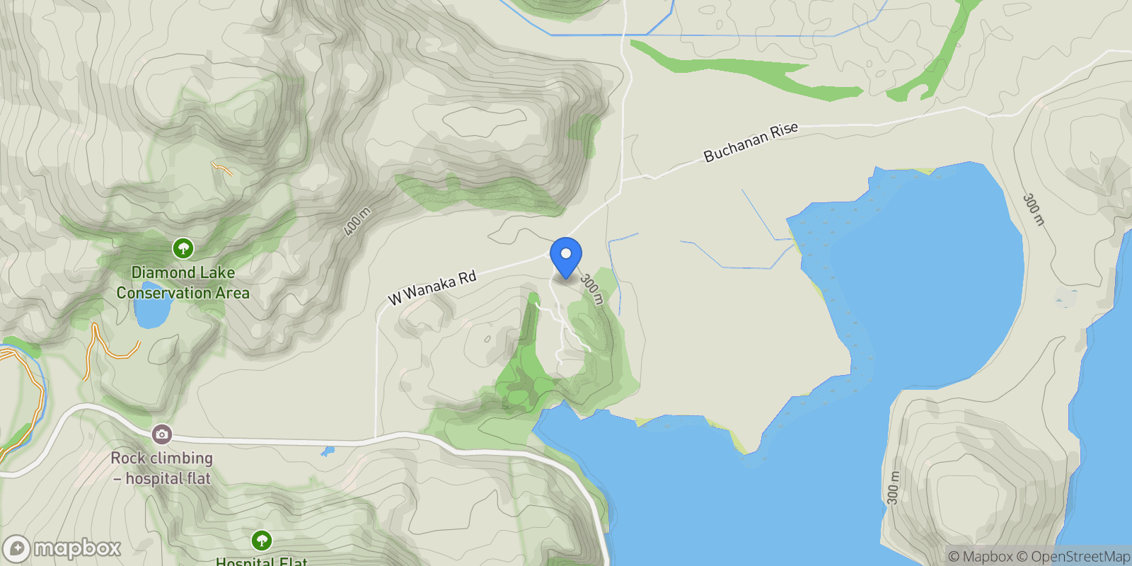 Map showing 16 Emerald Bluffs Glendhu Bay, Wanaka, OTA, Glendhu Bay, Otago, New Zealand.